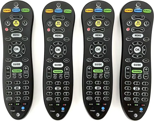 Main image of 4 Pack Replacement Remote Control for AT&T S30-S1A | Compatible with TVs & Audio Devices | Universal Entertainment Remote | Easy Setup