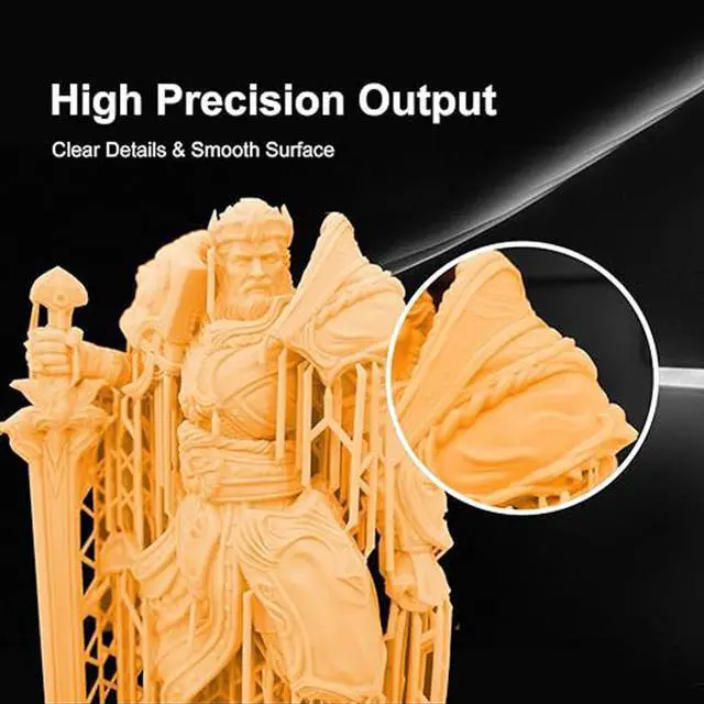 Alt view image 7 of 7 - ApexMaker 3D Printer Resin, 1000g, High Precision, Low Odor, Quick Curing Standard Photopolymer Resin, 385-405nm UV Curing 3D Printing Liquid Photopolymer Resin for LCD DLP SLA 3D Printer-Orange