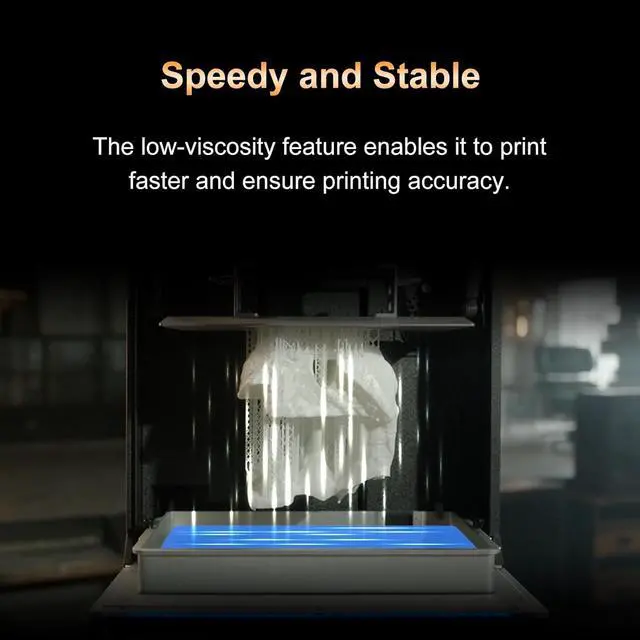 Alt view image 6 of 7 - ApexMaker High Speed 3D Printer Resin, Fast Curing 3D Resin, 405nm High-Precision Excellent Fluidity Printing Liquid Standard photopolymer Low Shrinkage Resin for 2K 4K 8K LCD DLP SLA Printer 1KG Grey
