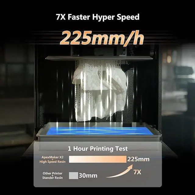 Alt view image 2 of 6 - ApexMaker Mini 14K LCD/MSLA 3D Printer, 10.1 inch Monochrome LCD Screen 13320x5120 XY Resolution for High-Precision Printing, Print Volume 8.8" x 5" x 11"(HWD)