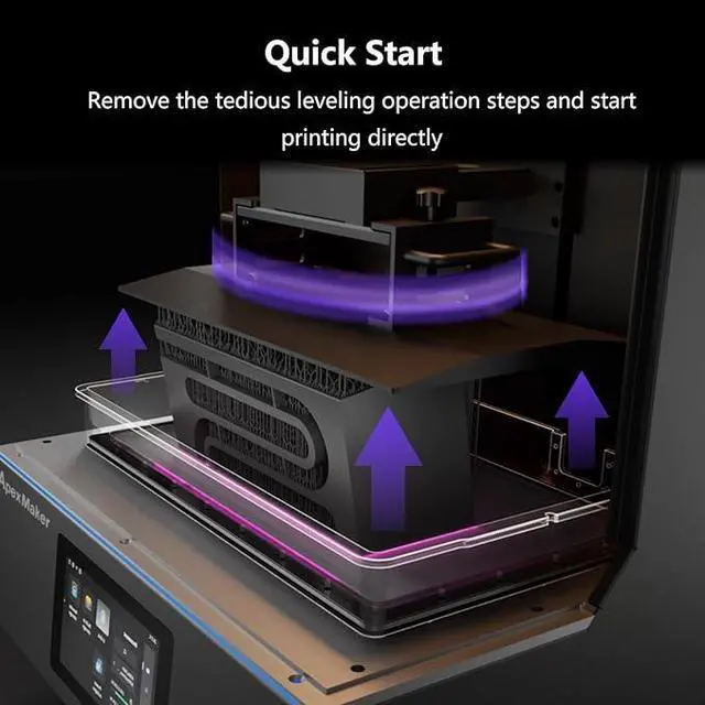 Alt view image 5 of 6 - ApexMaker Mini 14K LCD/MSLA 3D Printer, 10.1 inch Monochrome LCD Screen 13320x5120 XY Resolution for High-Precision Printing, Print Volume 8.8" x 5" x 11"(HWD)