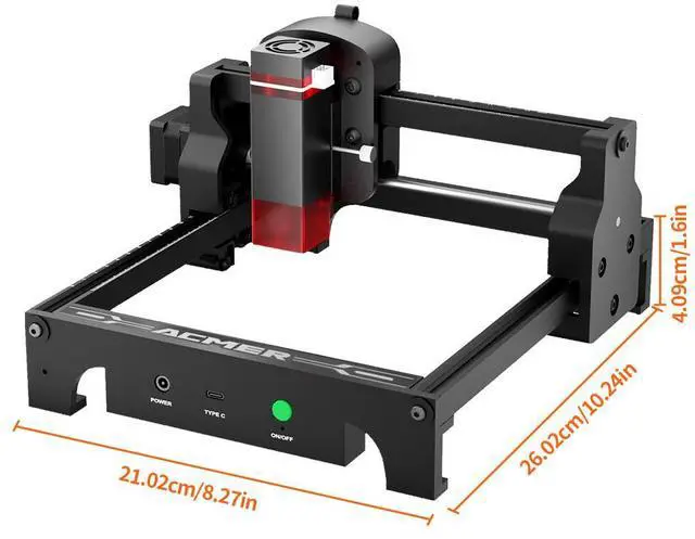 Alt view image 7 of 7 - Acmer S1 Laser Engraver Machine, 3.5W(3500mW) High Precision DIY Laser Cutter and Engraving Machine, 130x130mm Working Area for Wood and Metal ( S1 3.5W)