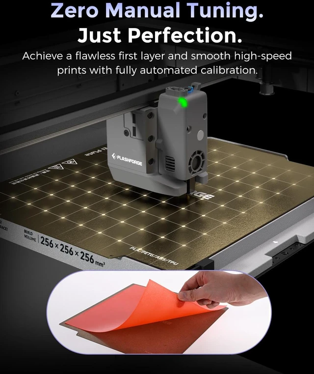 Alt view image 5 of 7 - FLASHFORGE Creator 5 4-Toolhead Multi-Color 3D Printer, 256 x 256 x 256mm, 600 mm/s, Auto Leveling