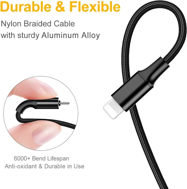 Alt view image 6 of 7 - Multi Charging Cable 2Pack 4FT 4 in 1 Charging Cable for Multiple Devices