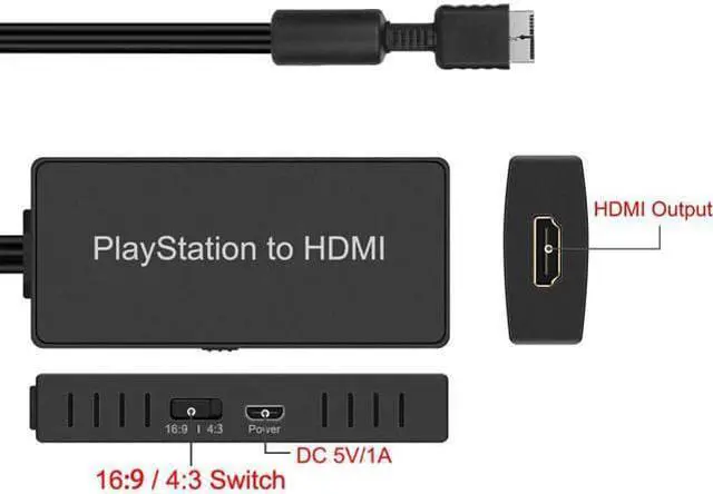 Alt view image 4 of 6 - PS2 To HDMI, PS2 HDMI Cable, PS2 To HDMI Converter Support 1080P/720P, Composite To HDMI Works for PS1/2, HD Link Cable for PS2. PS1 To HDMI Cable, PS2 To HDMI Cable.