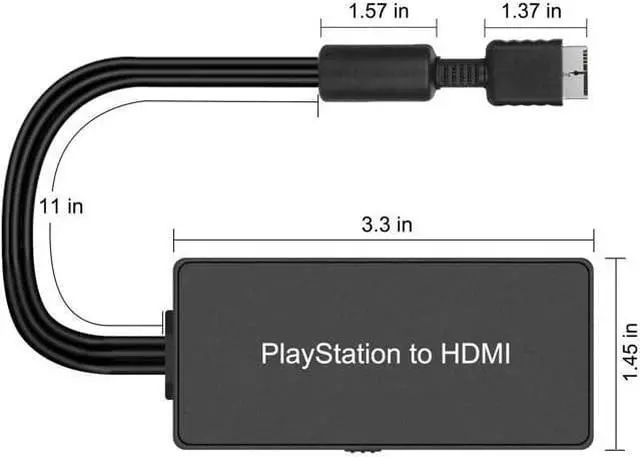 Alt view image 5 of 6 - PS2 To HDMI, PS2 HDMI Cable, PS2 To HDMI Converter Support 1080P/720P, Composite To HDMI Works for PS1/2, HD Link Cable for PS2. PS1 To HDMI Cable, PS2 To HDMI Cable.