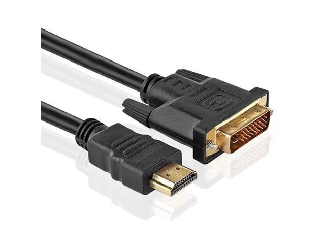 Alt view image 3 of 4 - High Speed HDMI to DVI Adapter Cable 3 Feet BiDirectional HDMI to DVI DVI to HDMI Converter Male to Male Connector Wire Cord Supports HD Video 1080P HDTV