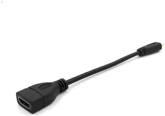Alt view image 5 of 6 - Micro HDMI to HDMI female adapter mini-HDMI male HDMI female HD cable