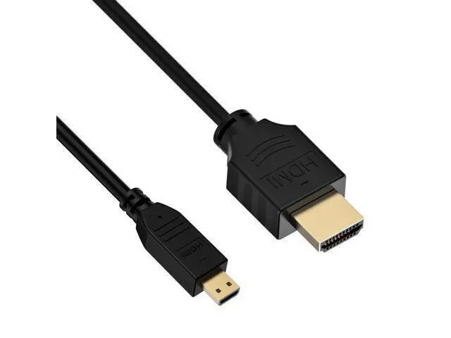 Alt view image 5 of 7 - Micro HDMI to HDMI Cable, Rankie High-Speed HDMI to Micro HDMI HDTV Cable - 6FT Supports Ethernet, 3D, 4K and Audio Return