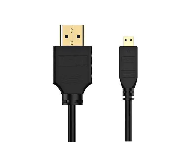 Alt view image 3 of 7 - Micro HDMI to HDMI Cable, Rankie High-Speed HDMI to Micro HDMI HDTV Cable - 6FT Supports Ethernet, 3D, 4K and Audio Return