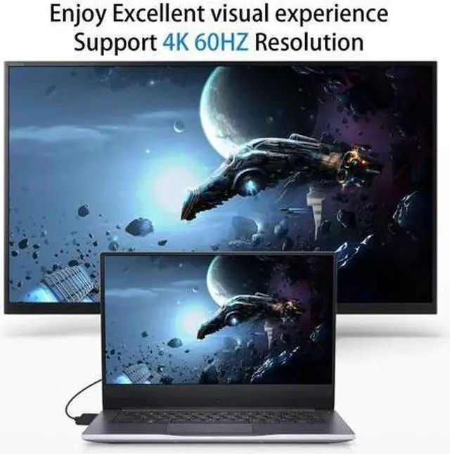 Alt view image 6 of 7 - Duttek Mini HDMI to Standard HDMI Cable HDMI to Mini HDMI Cable Ultra-Thin Down Angled 90 Degree Mini HDMI Male to HDMI Male Cable Support 4K Ultra HD 1080p 3D(HDMI 2.0) (15cm/6 inch)