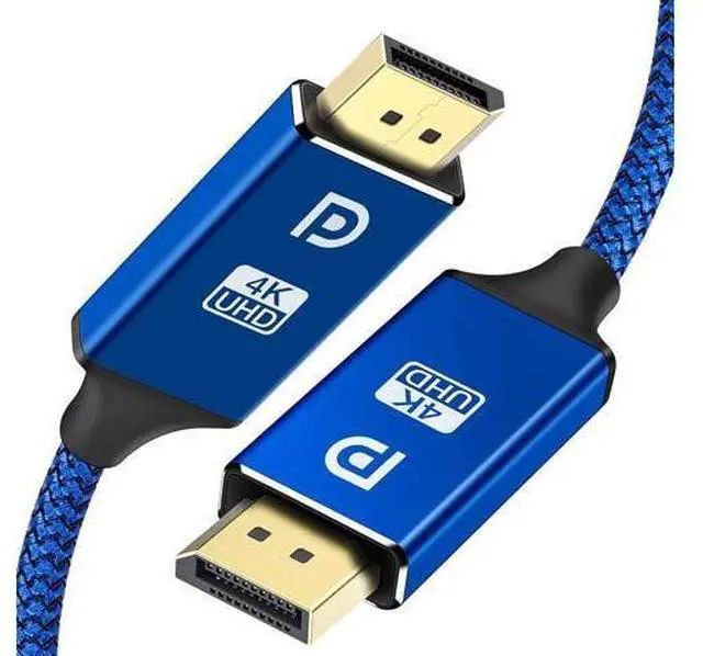 Main image of DisplayPort Cable 4K DP Cable Nylon Braided -(4K@60Hz 2K@144Hz) Display Port Cable Ultra High Speed DisplayPort to DisplayPort Cable 6.6ft for Laptop PC TV etc- Gaming Monitor Cable(Blue)