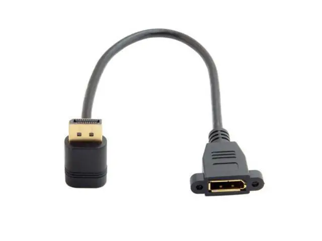 Alt view image 14 of 14 - CY DisplayPort Display Port Male to Female 90 Degree Up Angled Extension Cable DP-015-UP