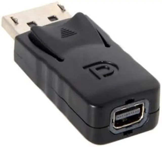Alt view image 3 of 4 - Black DP DisplayPort Male to Mini DP DisplayPort Female Adapter for Displays HDTV Monitor DP-052-BK