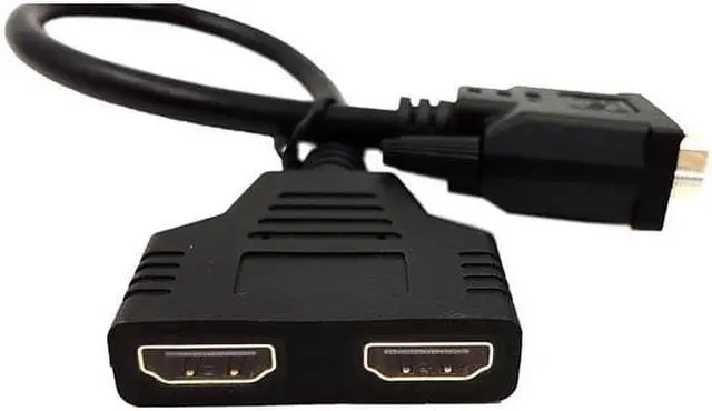 Alt view image 3 of 6 - DVI to HDMI CableSinLoon Gold-Plated DVI Male 24 1 Pin to Dual Hdmi Female 1080p Hdmi Video Converter Adapter Splitter Cable