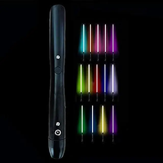 Main image of Lightsaber, 16 Kinds Of Led Colors Can Be Changed, Usb Rechargeable Metal Lightsaber RGB AyBlackHandle