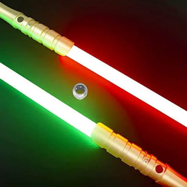 Alt view image 2 of 7 - Classic Lightsaber Black Series RGB LED Light Saber Force FX Metal Aluminum Hilt, Heavy Dueling Blaster Sound 2set Gray