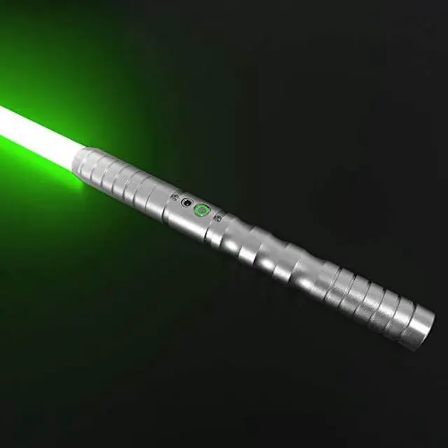 Alt view image 2 of 7 - Dueling Light Saber,Black Series Lightsaber, String Effect,with 3 Realistic Blaster Sound Mode and Flashes,USB Charging,Detachable SilverHilt