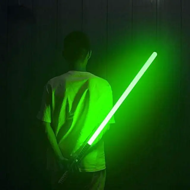 Alt view image 3 of 7 - Dueling Light Saber,Black Series Lightsaber, String Effect,with 3 Realistic Blaster Sound Mode and Flashes,USB Charging,Detachable SilverHilt