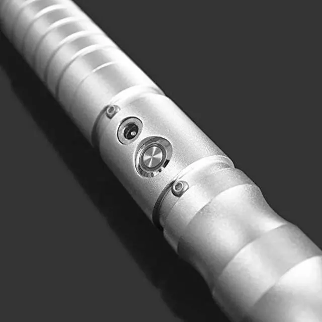 Alt view image 6 of 7 - Dueling Light Saber,Black Series Lightsaber, String Effect,with 3 Realistic Blaster Sound Mode and Flashes,USB Charging,Detachable SilverHilt