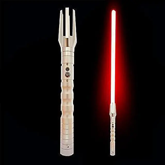 Alt view image 2 of 2 - Lightsaber Heavy Dueling Metal Handle Force FX Lightsaber LED USB Rechargeable Light Sabers For Adults And Kids SilverHandle---redLight
