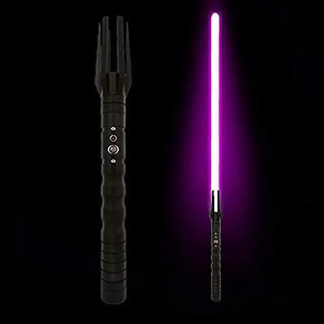 Alt view image 2 of 2 - Lightsaber Heavy Dueling Metal Handle Force FX Lightsaber LED USB Rechargeable Light Sabers For Adults And Kids BlackHandle---purpleLight