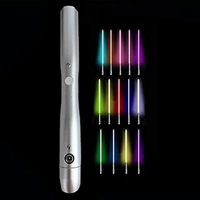 Alt view image 2 of 2 - Lightsaber, 16 Kinds Of Led Colors Can Be Changed, Usb Rechargeable Metal Lightsaber RGB AySilverHandle