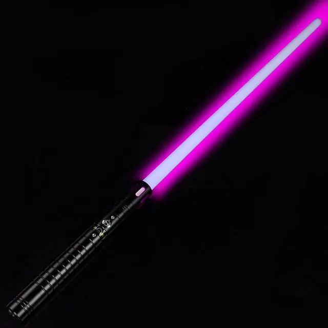Alt view image 2 of 2 - Dueling Lightsaber, RGB 19 Colors Changeable Premium Aluminium Alloy Hilt Light Saber with 4 Mode Sound Force Lightsabers Black