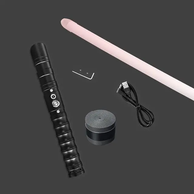 Alt view image 5 of 6 - Lightsaber Force FX Metal Aluminum Hilt, Black Series RGB LED Light Saber Heavy Dueling Blaster Sound Black