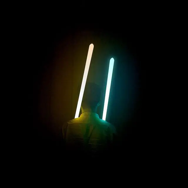 Alt view image 2 of 6 - Lightsaber Force FX Metal Aluminum Hilt, Black Series RGB LED Light Saber Heavy Dueling Blaster Sound Black