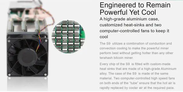 Alt view image 4 of 6 - ANTMINER S9j 14.5TH/s ( Including110V-220V PSU and US Power Cord Included ) Bitcoin Miner BTC Mining Machine ASIC Miner Superior to BITMAIN ANTMINER L3 L7 S9 S11 S17 S19 T17 E9