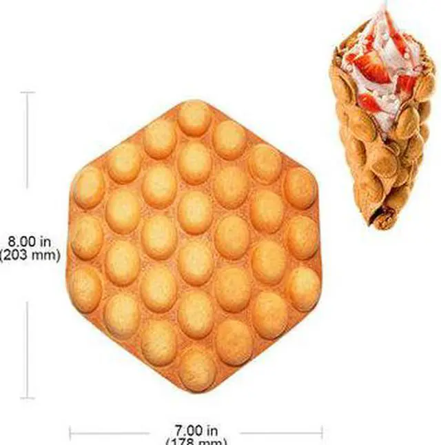 Alt view image 3 of 7 - Bubble Waffle Maker | Egg Waffle Maker | Professional Rotated Machine | Improved Digital Thermostat