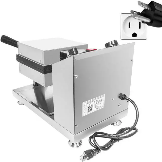 Alt view image 4 of 7 - Bubble Waffle Maker | Square-Shaped Bubble Waffle Iron | Improved Thermostat | Manual | Nonstick