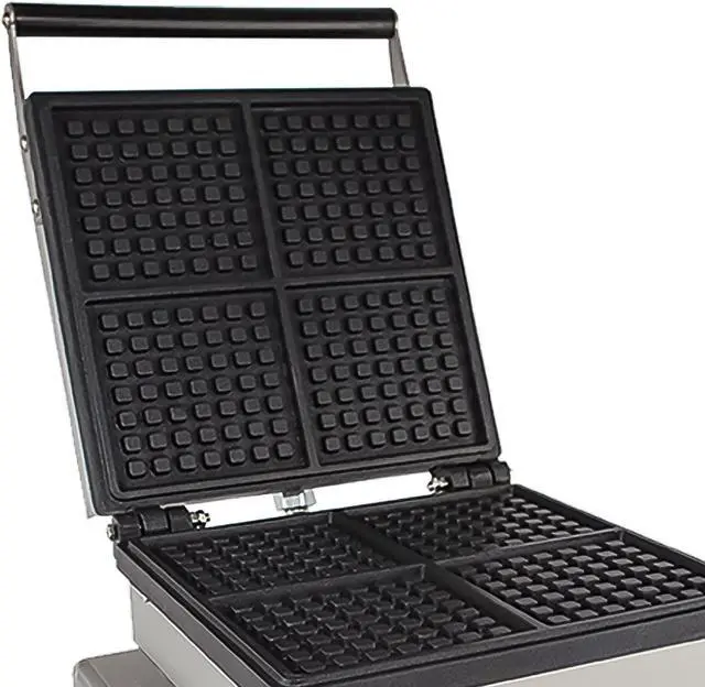 Alt view image 6 of 7 - AP-505 Belgian Waffle Iron | Press Type | 4 Square Waffles | Professional Use | Stainless Steel | Nonstick