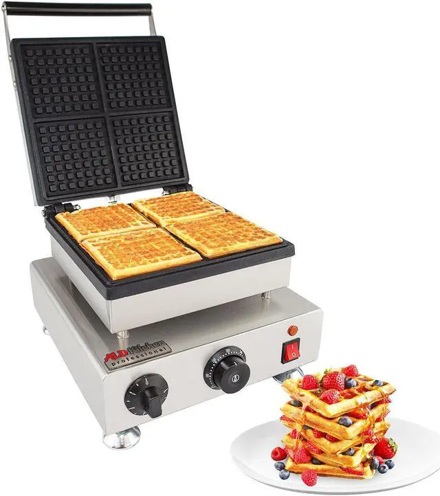 Main image of AP-505 Belgian Waffle Iron | Press Type | 4 Square Waffles | Professional Use | Stainless Steel | Nonstick