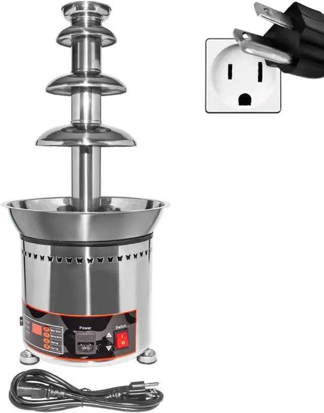 Alt view image 6 of 7 - A-CF4D Chocolate Fountain | 4-tiers Stainless Steel Chocolate Fondue Fountain | Digitally Operated | 300W