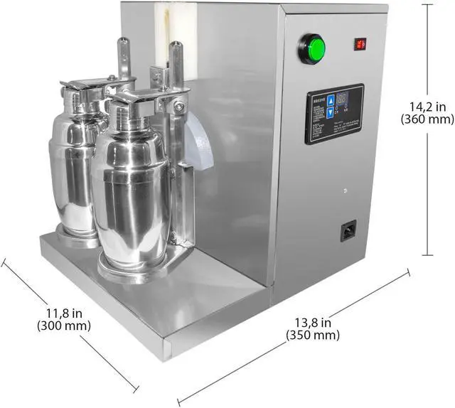 Alt view image 2 of 7 - A-MTS2 Electric Milkshaker | Double Cup Milk Tea Shaker | Stainless Steel