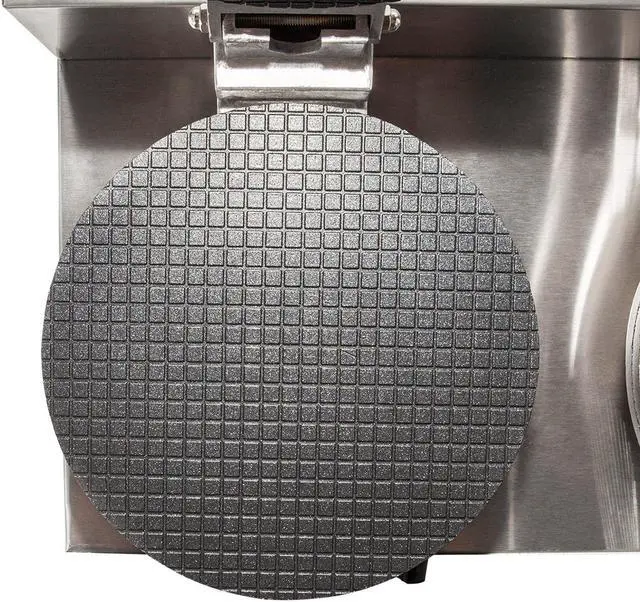 Alt view image 6 of 7 - AR-HCB2_Red Waffle Cone Maker | Commercial Double Waffle Cone Iron | Stainless Steel | Nonstick Coating | Manual