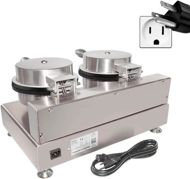 Alt view image 4 of 7 - AP-603 Waffle Cone Maker | Commercial Double Waffle Roll Maker | Stainless Steel | Nonstick Coating | 2kW