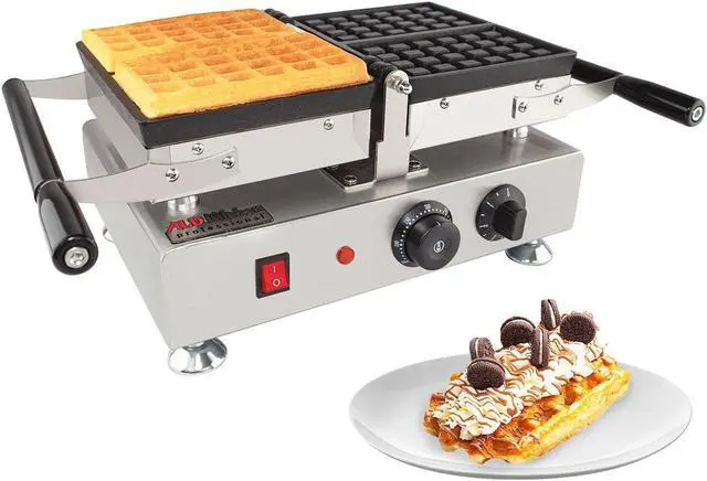 Main image of AP-455 Waffle Maker with Nonstick Coating | Swing Type Belgian Waffle Iron | 2 Square-Shaped Waffles