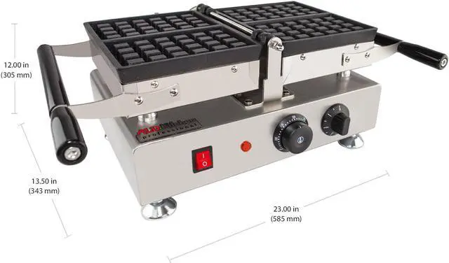 Alt view image 3 of 7 - AP-455 Waffle Maker with Nonstick Coating | Swing Type Belgian Waffle Iron | 2 Square-Shaped Waffles