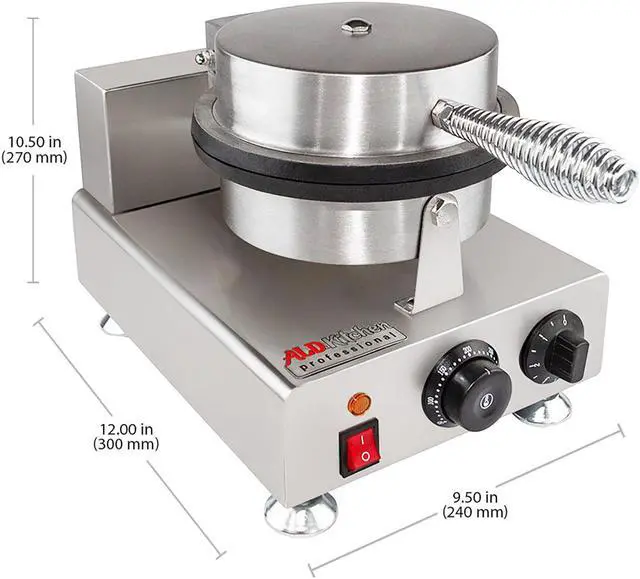 Alt view image 2 of 7 - AP-598 Ice Cream Waffle Cone Maker | Commercial Flat Waffle Cone and Egg Rolls Machine | Nonstick