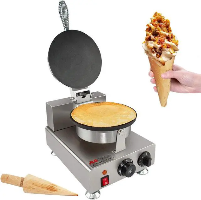 Main image of AP-598 Ice Cream Waffle Cone Maker | Commercial Flat Waffle Cone and Egg Rolls Machine | Nonstick