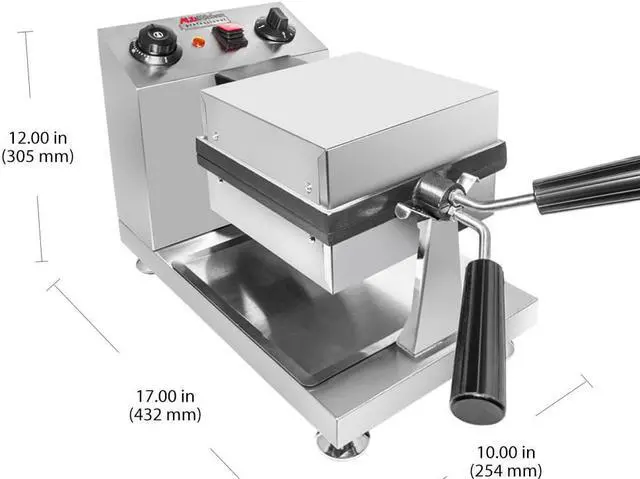 Alt view image 2 of 7 - A-BW311_110 Bubble Waffle Maker | Square-Shaped Bubble Waffle Iron with Improved Manual Thermostat | Nonstick