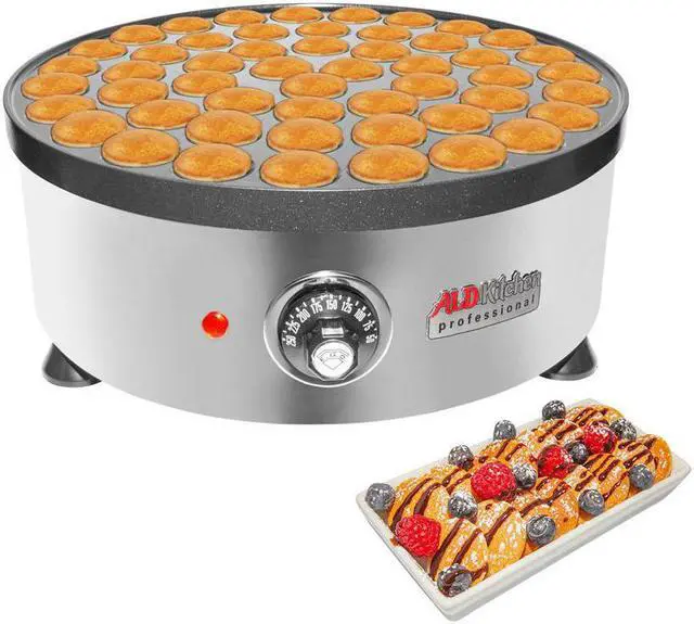 Main image of AP-541 Poffertjes Maker | Round Electric Poffertjes Pan | Stainless Steel | 50+ Round-Shape Dutch Pancakes
