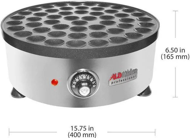 Alt view image 2 of 7 - AP-541 Poffertjes Maker | Round Electric Poffertjes Pan | Stainless Steel | 50+ Round-Shape Dutch Pancakes
