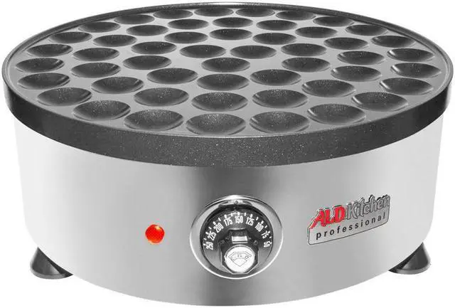 Alt view image 7 of 7 - AP-541 Poffertjes Maker | Round Electric Poffertjes Pan | Stainless Steel | 50+ Round-Shape Dutch Pancakes