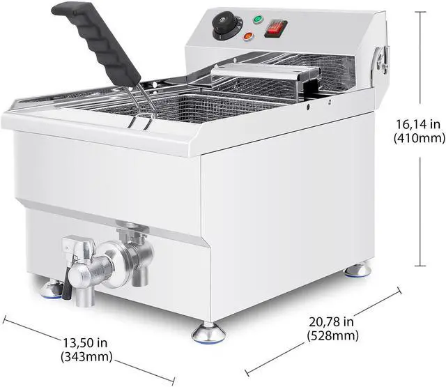 Alt view image 2 of 8 - AP-400 Deep Fryer Commercial | 17 L | Electric Oil Fryer | Snack Machine with Removable Basket