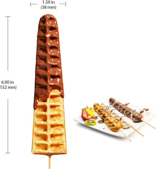 Alt view image 3 of 7 - AR-118D Waffle Stick Maker | 6 Tree Waffles on a Stick | Stick Waffle Maker | Stainless Steel