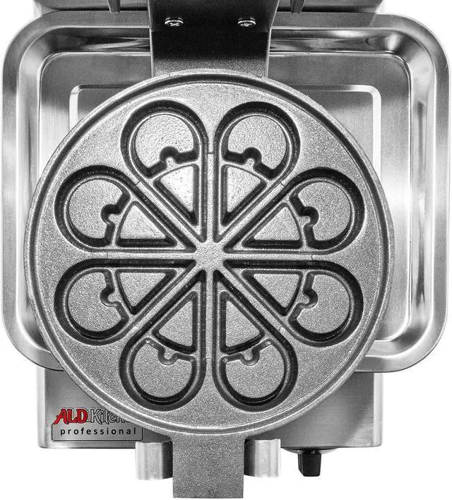 Alt view image 6 of 7 - AP-593 Rotating Waffle Maker | Flower Petals Shape Waffles | Electric Belgian Waffle Iron | Stainless Steel